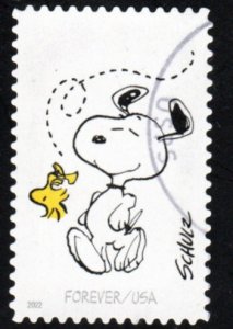 SC# 5726g - (60c) - Peanuts Character Snoopy & Woodstock USED Single Off Paper