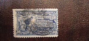 US Scott # E6; 10c Special Delivery from 1902; used, VG/F centering.