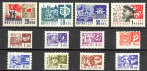 Russia Sc# 3257-3268 MH 1966 Definitives
