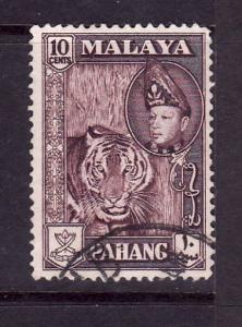 Malaya Pahang-Sc#77-used-10c chocolate-1957-62-