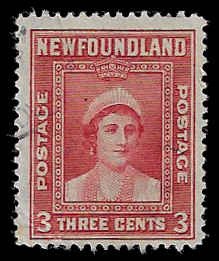 Newfoundland #246 Used; 3c Queen Elizabeth (1938)