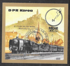 North Korea 2374: 80ch Type D Locomotive, Germany, CTO, imperf