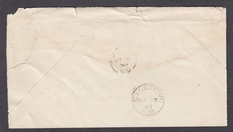 NEW BRUNSWICK SPLIT RING TOWN CANCEL COVER GASPEREAUX