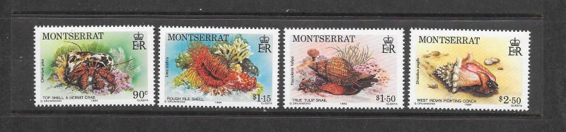 SHELLS - MONTSERRAT #543-6  MNH