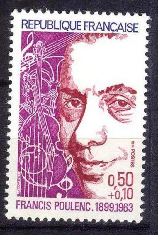 France 1974 Music Francis Poulenc Composer MNH