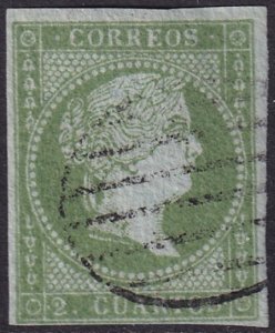 Spain 1855 Sc 36a used grill (parrilla) cancel experts backstamp