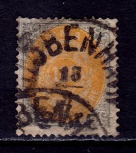 Denmark - Scott #34 - Used - Soiling, pulled perf - SCV $60