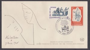 LUXEMBOURG - 1960 WORLD REFUGEES YEAR - 2V FDC
