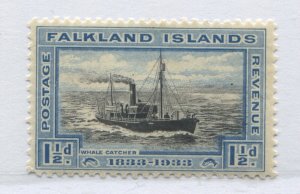 Falklands 1933 1 1/2d mint o.g. hinged