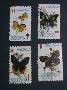 MEXICO STAMP- COLORFUL BEAUTIFUL LOVELY BUTTERFLY USED STAMPS-VERY FINE