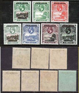 Ascension-Sc#1-7- id7-unused [mostly LH - see back scans]  og KGV short set to