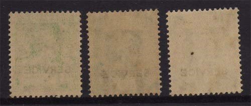 Burma 1939 Sc O17,O19,O21 MH