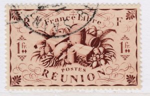 1943 French Colony Reunion 1fr Used Stamp A21P41F6490-
