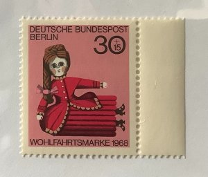 Germany, Berlin 1968 Scott 9NB59 MNH - 30 + 15pf, 19th century dolls