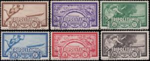 Tripolitania Scott C21-C26 Used.