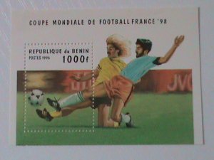 BENIN-1998- WORLD CUP SOCCER- FRANCE'98-S/S- MNH VF WE SHIP TO WORLD WIDE.
