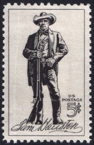 SC#1242 5¢ Sam Houston Issue (1964) MNH