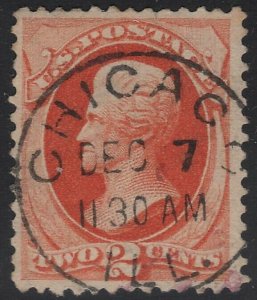 US Scott # 183 2c Jackson Perfect CDS Strike Dec 7