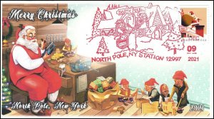 21-314, 2021, North Pole NY, Event Cover, Pictorial Postmark,Christmas, Santa,