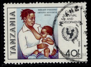 TANZANIA QEII SG487, 1986 40s breast feeding, FINE USED.