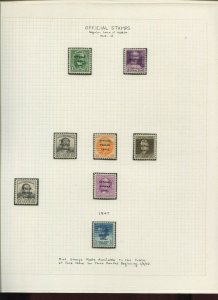 Canal Zone Scarce Official Stamp Study Mounted on Irwin Gibbs Collection Pages!