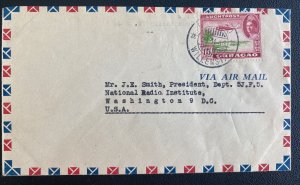 1945 Willemstad Curacao Airmail Cover To Washington DC Usa