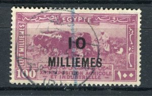 EGYPT; 1926 early Agriculture Cong. surcharged issue fine used 10m. value