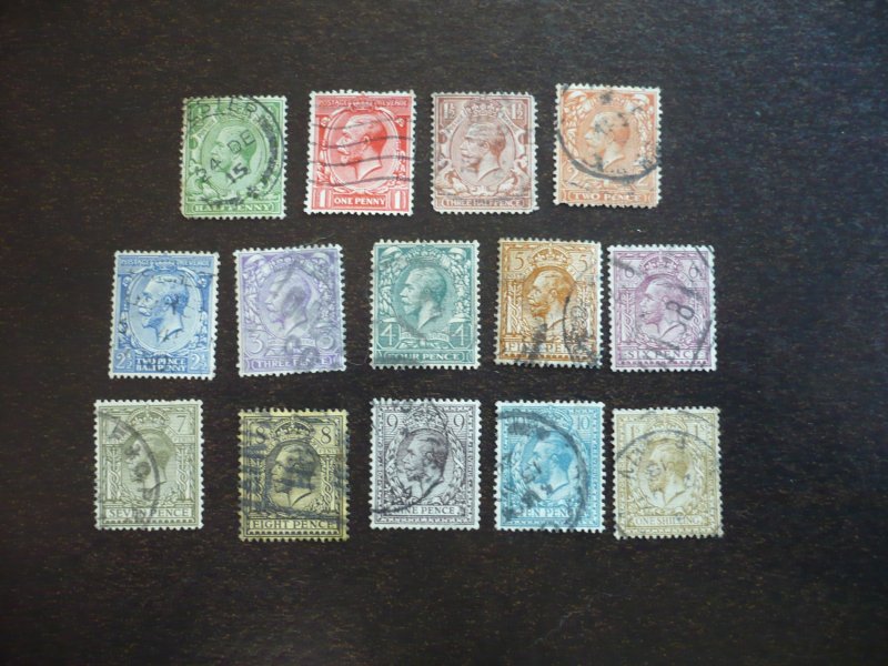 Stamps - Great Britain - Scott# 159-172 - Used Set of 14 Stamps