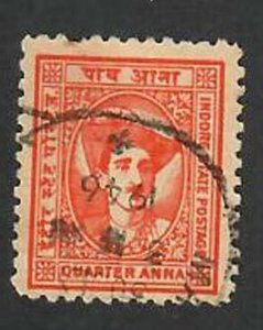 Indore State- India;  Scott 34; 1941; Used