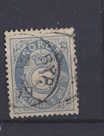 Norway, 24, Post Horn Single,**Used**#7