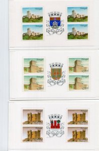 PORTUGAL 1988 ARCHITECTURE/CASTLES 6 STAMPS & 6 BOOKLETS W/PANE OF 4 STAMPS MNH
