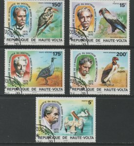 Thematic Stamps Animals - UPPER VOLTA 1975 SCHWEITZER/BIRDS 5v used