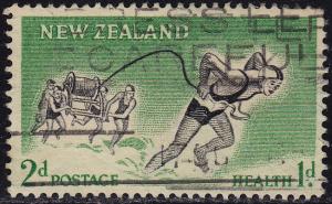 New Zealand - 1957 - Scott #B52 - used - Life-Saving Team