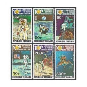 Togo 1040-C401,C401a sheet,MNH.Michel 1392-1397,Bl.148. Apollo 11 flight-10,1979