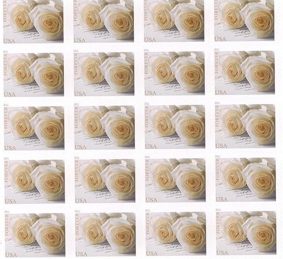 Wedding Roses Forever stamps 5 sheets total 100pcs