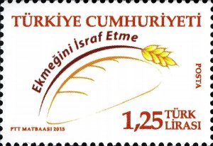 Turkey 2015 MNH Stamps Scott 3424 Bread Wasting Food Grains