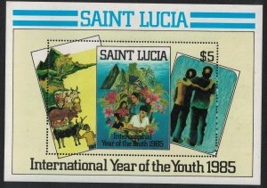 St. Lucia Paintings by Young Saint Lucians MS 1985 MNH SG#MS845