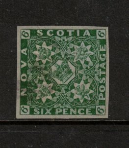 Nova Scotia #5 Extra Fine Used Light Cancel Artfully Rebacked *With Certificate*