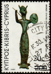 Cyprus 609 - Used - 20c on 200m Ivory god, Enkomi (1983) (cv $1.00)
