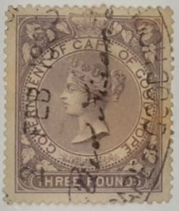 Cape of good hope  revenue 1864 3 pounds