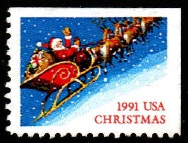 SC# 2585 - (29c) -  Santa and Sleigh, Used Single