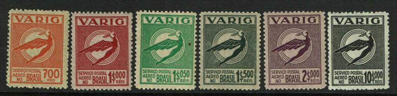 Brazil SC# 3CL16 - 3CL22 Mint Never Hinged / $1.5 w/ Dot - S7174