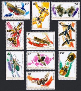 Rwanda Insects 10v 1973 MNH SC#495-504 SG#507-516