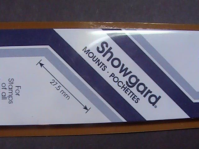 SHOWGARD MOUNTS # 27--215MM LONG x 27MM WIDE---22 STRIPS---BLACK /NEW