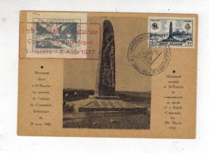 1947 St Nazaire France Postcard Cover Local Issues British Commando Raid Anniver