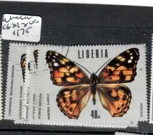 LIBERIA  BUTTERFLY   SET SC 683-688    VFU       P0216H