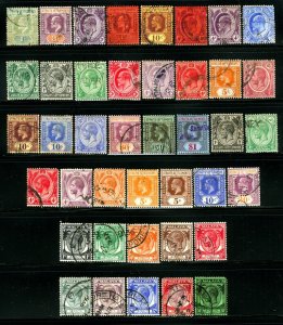 Straits Settlement #93/#198  1c-$1.00 1902-1932 Assorted KEVII & KGV Issues Used