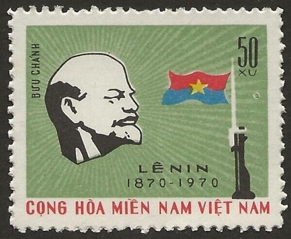 Vietnam 1970 NLF National Liberation Front Lenin 50 xu Michel #25 F/VF-NH