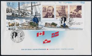 Canada 2027 on FDC - Otto Sverdrup, Ship, Dogs