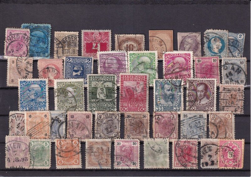 SA29b Austria various and early selection of used stamps